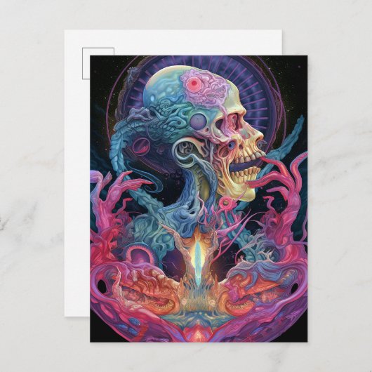 Alien Creature Surreal Horror Art Postkarte (Vorne/Hinten)