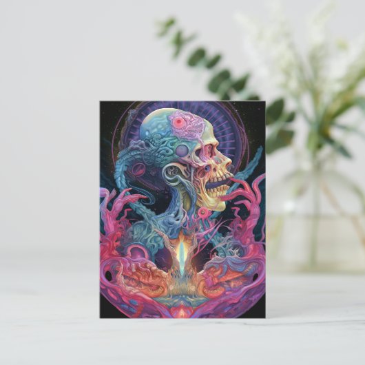 Alien Creature Surreal Horror Art Postkarte (Stehend Vorderseite)