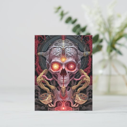 Alien Creature Surreal Horror Art Postkarte (Stehend Vorderseite)