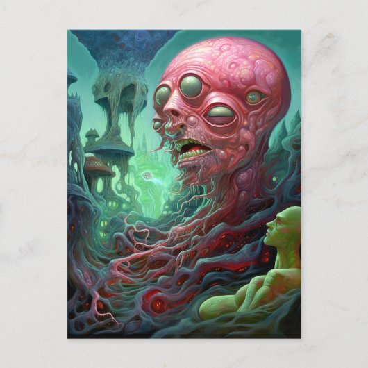 Alien Creature Surreal Horror Art Postkarte (Vorderseite)