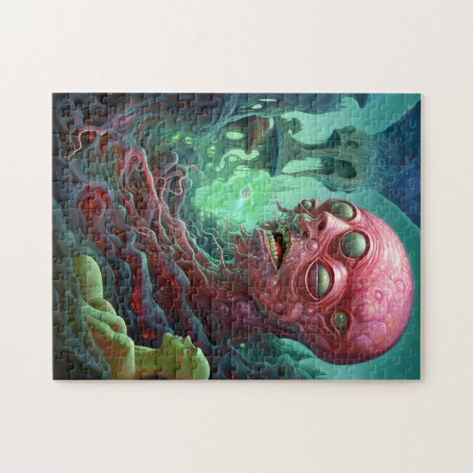 Alien Creature Surreal Horror Art Puzzle (Horizontal)