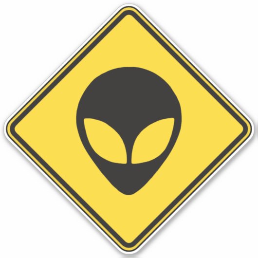 Alien Crossing Aufkleber (Vorderseite)