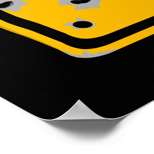 Alien Crossing Sign Poster (Ecke)