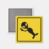 Alien Crossing Zone Magnet (Vorderseite/Rückseite)