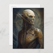 Alien Cyborg Futuristische Science Fiction Postkarte (Vorne/Hinten)