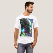 Alien Cyborg Woman Bot T-Shirt (Vorne ganz)