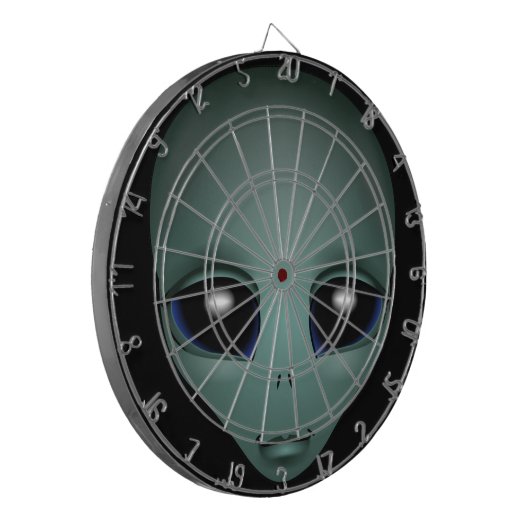 Alien Dartboard E.T. Coole Alien Geschenke ET Dart Dartscheibe (Vorderseite Links)