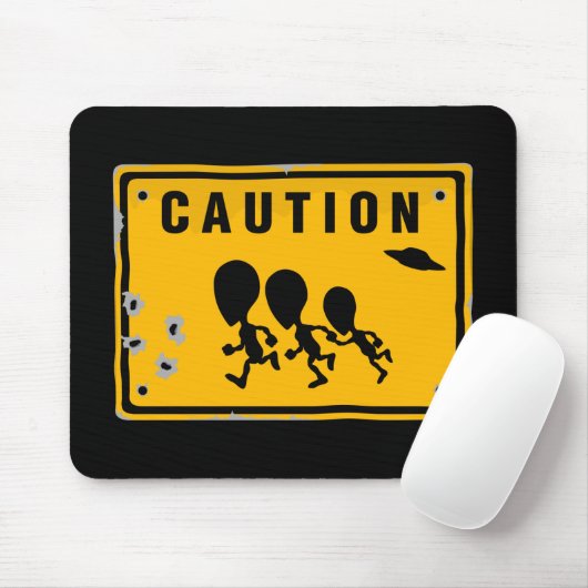 Alien, das Zeichen kreuzt Mousepad (Mit Mouse)