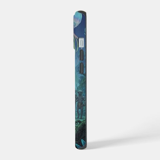 Alien Deep Sea Encounter iPhone 15 Hülle (Linke Seite)