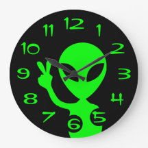 Alien der Friedenssignatur Wall Clock