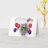 Alien der Geburtstagspartei Karte (Gelbe Blume)