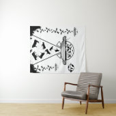 Alien der Kuh Wandteppich (Beispiel (Horizontal))