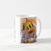 Alien der Vintagen Science Fiction Kaffeetasse (VorderseiteRechts)