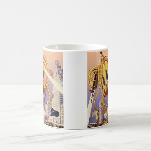 Alien der Vintagen Science Fiction Kaffeetasse (Mittel)