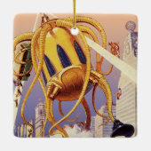 Alien der Vintagen Science Fiction Keramikornament (Rückseite)