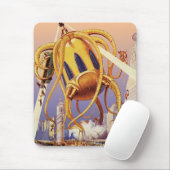 Alien der Vintagen Science Fiction Mousepad (Mit Mouse)