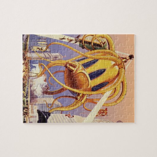 Alien der Vintagen Science Fiction Puzzle (Horizontal)