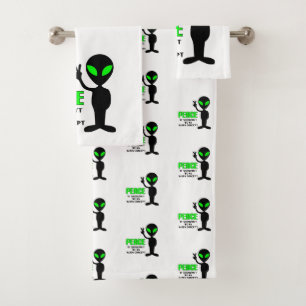 Alien des Friedens Badhandtuch Set