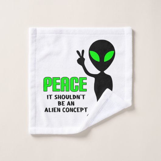 Alien des Friedens Badhandtuch Set (Waschlappen)