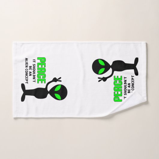 Alien des Friedens Badhandtuch Set (Handtuch)