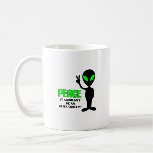 Alien des Friedens Kaffeetasse