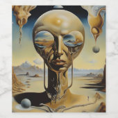 Alien des Weinetiketts Weinetikett (Einzelnes Label)