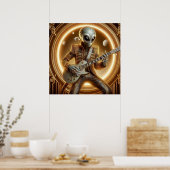 Alien des Weltraums, Gitarre der Männer, Sharp Dre Poster (Küche)