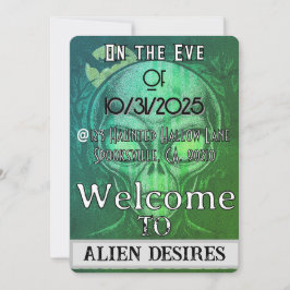 Alien Desires Halloween Einladung