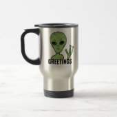 Alien Digital Art Greetings  Reisebecher (Links)
