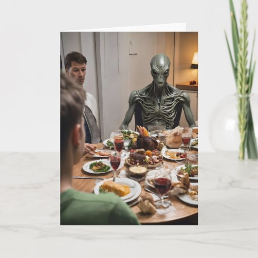 Alien Dinner Einladung CUSTOMIZE (Vorderseite)