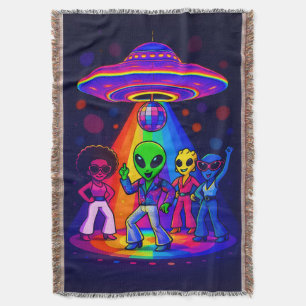 Alien Disco UFO mit tanzenden Disco-Aliens Decke