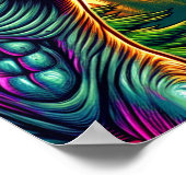 Alien Disk Golf Button-Aktionskorb Poster (Ecke)