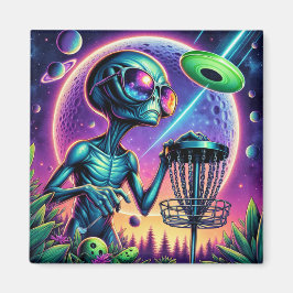 Alien Disk Golf Magnet