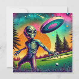 Alien Disk Golf mit Planet Backgroud