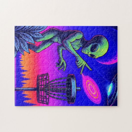 Alien Disk Golf Puzzle (Horizontal)