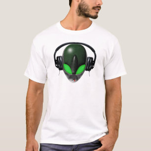 Alien DJ-Musik-Liebhaber - Reptil-Grün T-Shirt