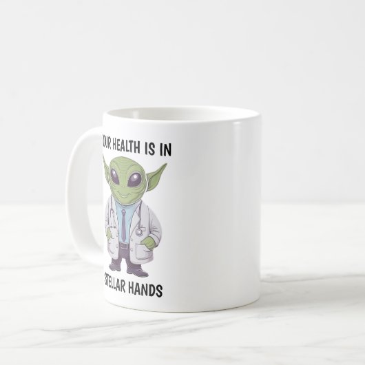 Alien Doctor Kaffeetasse (Vorderseite Links)