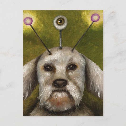 Alien Dog Postkarte (Vorderseite)