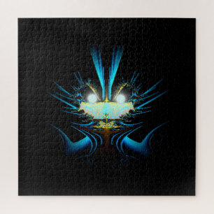 Alien Dragon Blue und Black Puzzle