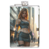 Alien Dream Girls Flachmann (Vorderseite)