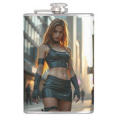 Alien Dream Girls Flachmann (Vorderseite)