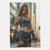 Alien Dream Girls Geschirrtuch (Vertikal)