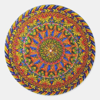 Alien Drum (Aufkleber) Runder Aufkleber