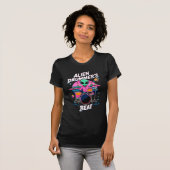 Alien Drummers Beat T - Shirt - Funky Alien Graphi (Vorne ganz)