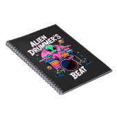 Alien Drummers Beat T - Shirt - Funky Alien Graphi Notizblock (Rechte Seite)