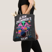 Alien Drummers Beat T - Shirt - Funky Alien Graphi Tasche (Von Nahem)