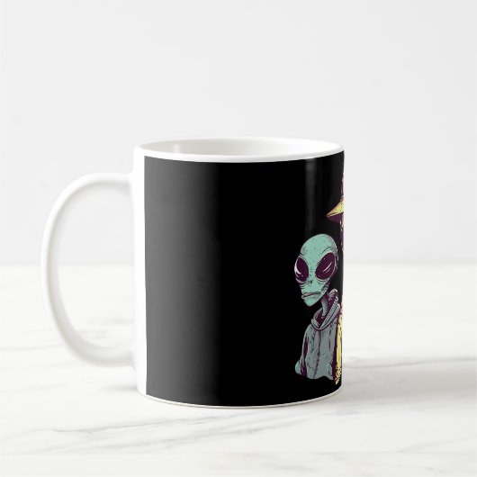 Alien Duo Coffee Mug – Retro Sci-Fi Kaffeetasse (Links)
