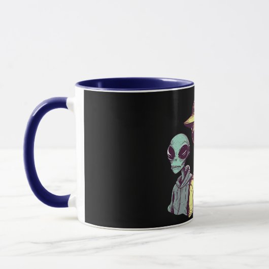Alien Duo Coffee Mug – Retro Sci-Fi Tasse (Links)