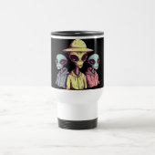Alien-Duo-Kaffeetasse – Retro-Sci-Fi Reisebecher (Mittel)