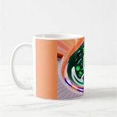 Alien earth planet funky art kaffeetasse (Links)